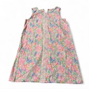 Crown & Ivy Kids Bunny Foral Springtime Shift Dress 100% Cotton Size 6x